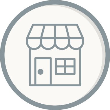 dükkan simgesi. vektör sanat illüstrasyonu