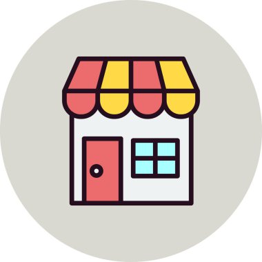 dükkan simgesi. vektör sanat illüstrasyonu