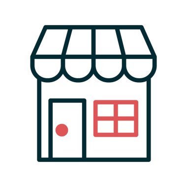 dükkan simgesi. vektör sanat illüstrasyonu