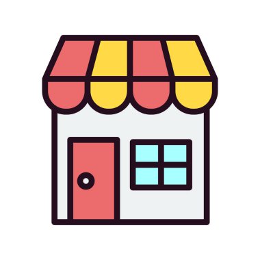 dükkan simgesi. vektör sanat illüstrasyonu
