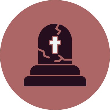 Tombstone simgesi basit illüstrasyon