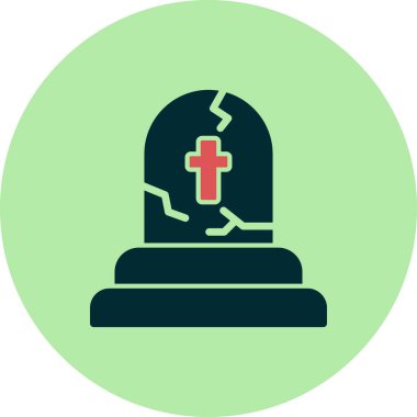 Tombstone simgesi basit illüstrasyon
