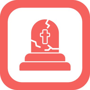 Tombstone simgesi basit illüstrasyon