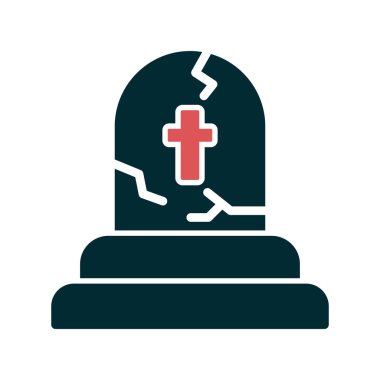 Tombstone simgesi basit illüstrasyon