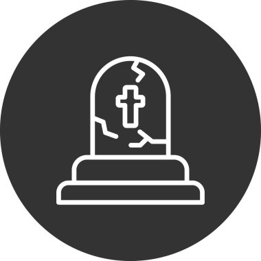 Tombstone simgesi basit illüstrasyon