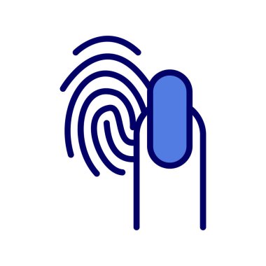 Parmak izi simgesi vektör illüstrasyon tasarımı