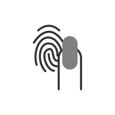 Parmak izi simgesi vektör illüstrasyon tasarımı