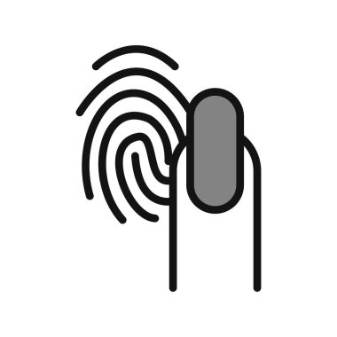 Parmak izi simgesi vektör illüstrasyon tasarımı
