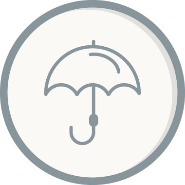 Şemsiye, koruma kavramı simgesi. vektör illüstrasyonu