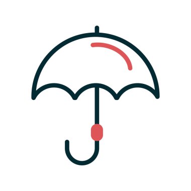 Şemsiye, koruma kavramı simgesi. vektör illüstrasyonu