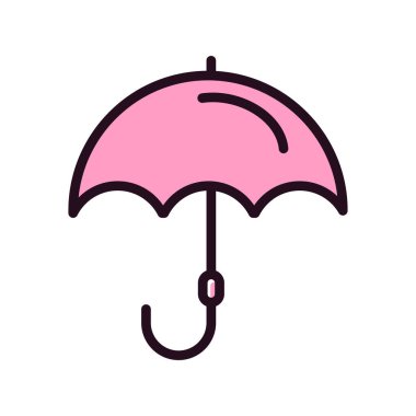 Şemsiye, koruma kavramı simgesi. vektör illüstrasyonu