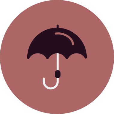 Şemsiye, koruma kavramı simgesi. vektör illüstrasyonu