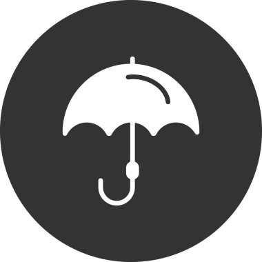 Şemsiye, koruma kavramı simgesi. vektör illüstrasyonu