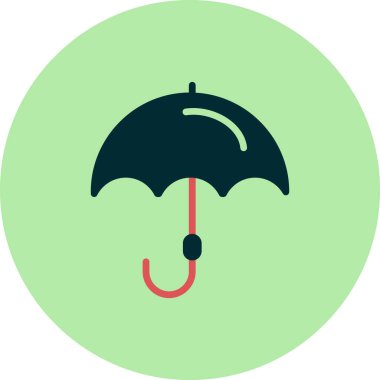 Şemsiye, koruma kavramı simgesi. vektör illüstrasyonu