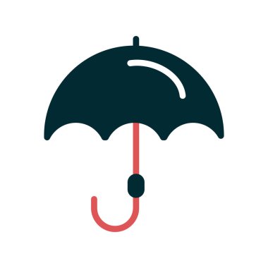 Şemsiye, koruma kavramı simgesi. vektör illüstrasyonu