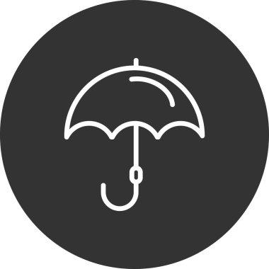 Şemsiye, koruma kavramı simgesi. vektör illüstrasyonu