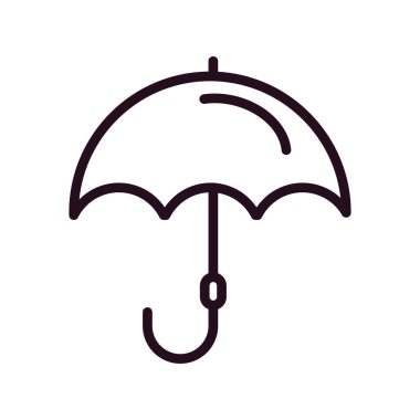 Şemsiye, koruma kavramı simgesi. vektör illüstrasyonu