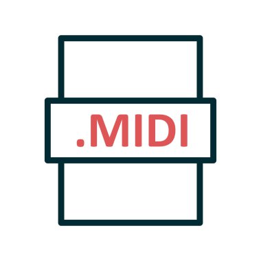 MIDI standart simgesi, vektör illüstrasyonu