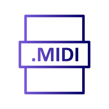 MIDI standart simgesi, vektör illüstrasyonu