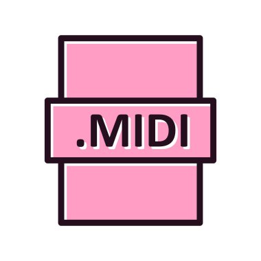 MIDI standart simgesi, vektör illüstrasyonu