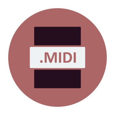 MIDI standart simgesi, vektör illüstrasyonu