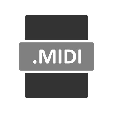 MIDI standart simgesi, vektör illüstrasyonu