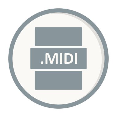 MIDI standart simgesi, vektör illüstrasyonu