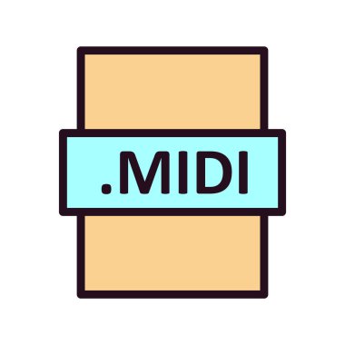 MIDI standart simgesi, vektör illüstrasyonu