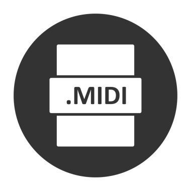 MIDI standart simgesi, vektör illüstrasyonu