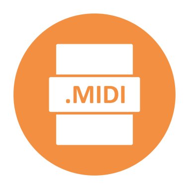 MIDI standart simgesi, vektör illüstrasyonu