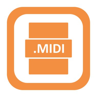 MIDI standart simgesi, vektör illüstrasyonu