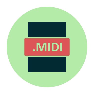 MIDI standart simgesi, vektör illüstrasyonu