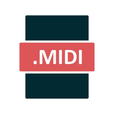 MIDI standart simgesi, vektör illüstrasyonu