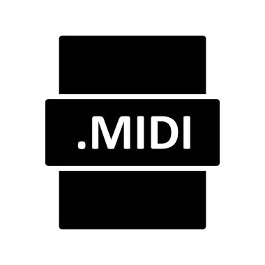 MIDI standart simgesi, vektör illüstrasyonu