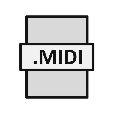 MIDI standart simgesi, vektör illüstrasyonu