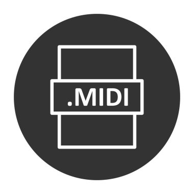 MIDI standart simgesi, vektör illüstrasyonu