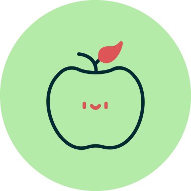 Taze elma vektörü resimleme simgesi