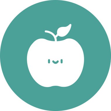 Taze elma vektörü resimleme simgesi