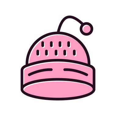 Beanie, ikon, vektör illüstrasyonu