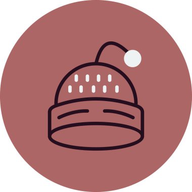 Beanie, ikon, vektör illüstrasyonu
