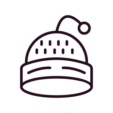 Beanie, ikon, vektör illüstrasyonu