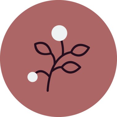 Yaprak simgesi vektör illüstrasyon tasarımlı dal 