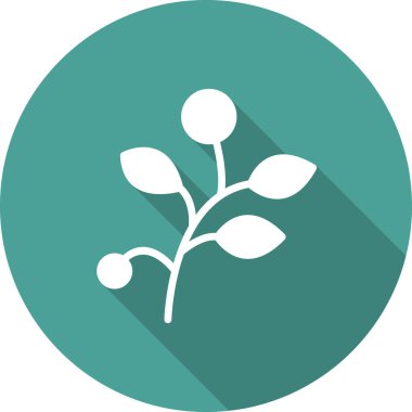 Yaprak simgesi vektör illüstrasyon tasarımlı dal 