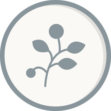 Yaprak simgesi vektör illüstrasyon tasarımlı dal 