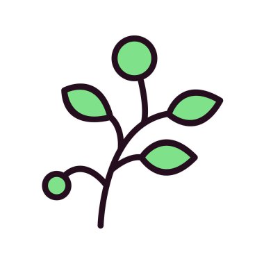 Yaprak simgesi vektör illüstrasyon tasarımlı dal 