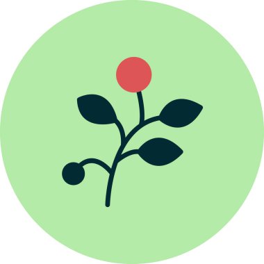 Yaprak simgesi vektör illüstrasyon tasarımlı dal 