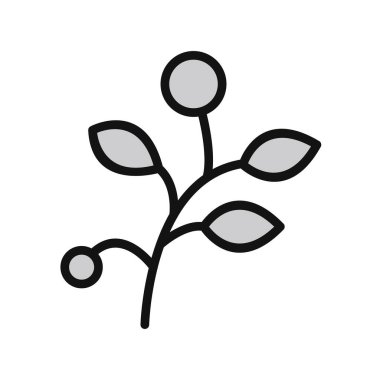 Yaprak simgesi vektör illüstrasyon tasarımlı dal 