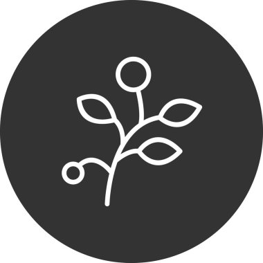 Yaprak simgesi vektör illüstrasyon tasarımlı dal 