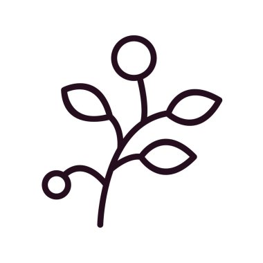 Yaprak simgesi vektör illüstrasyon tasarımlı dal 