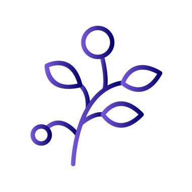 Yaprak simgesi vektör illüstrasyon tasarımlı dal 